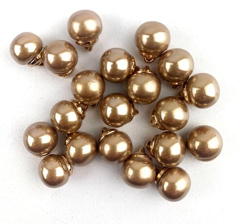 Heyiwell 20 PC Assorted Round Pearl Buttons with Metal Shank for Wedding Dresses,Shirt,DIY Sewing Accessories 10mm in Kuwait