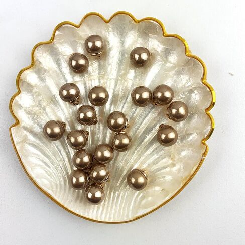 Heyiwell 20 PC Assorted Round Pearl Buttons with Metal Shank for Wedding Dresses,Shirt,DIY Sewing Accessories 10mm in Kuwait