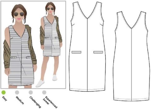 Style Arc Sewing Pattern - Sia Knit Dress (Sizes 18-30) in Kuwait
