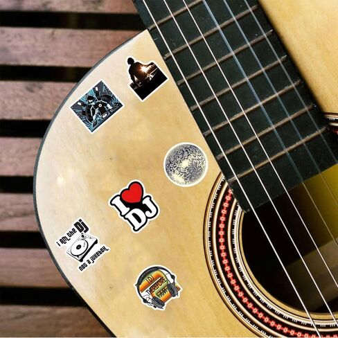 مجموعة 123 قطعة من ملصقات DJ، ملصقات لاصقة جمالية من الفينيل مضادة للماء لزجاجة المياه، والكمبيوتر المحمول، والهاتف، ولوح التزلج، وسجل القصاصات، ومصد للأطفال والمراهقين والبالغين من أجل ديكور الحفلات in Kuwait