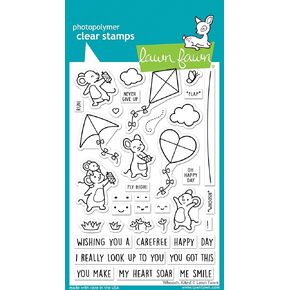 Lawn Fawn LF3417 Whoosh, Kites! 4X6 Clear Stamp Set