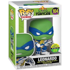 Funko Pop! Comics: Mighty Morphin Power Rangers/Teenage Mutant Ninja Turtles - Leonardo - #104 Convention Exclusive