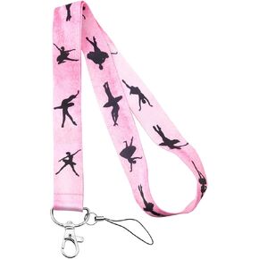 WSNANG Ballet Dancers G ID Badge Holder with Lanyard Detachable Keychain Ballet Dance Lover Gift Ballet Teacher Gift