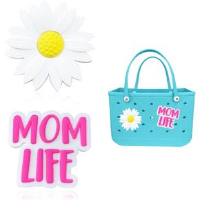 Charms Accessories for Bogg Bag-Letter Charms for Beach Bag-Charms for Beach Baby Pvc Rubber Totes（2 pack）