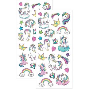 Playhouse Whipped Cream Scented Scratch & Sniff Sticker Sheets - Rainbow Unicorns 1 Pack