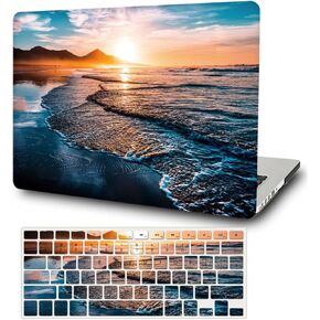 Laptop Hard Case Compatible with MacBook Air 13 inch Case 2017 2016 2015 2014 2013 2012 2011 2010 Release Model A1466 A1369, Plastic Hard Shell Case Cover & Keyboard Cover Skin, Sea Water