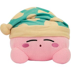 TOMY Nuiguru Knit Kirby Plush - Sleeping Kirby Plushie - Knit and Crochet Plushies - Collectible Crochet Stuffed Animals - Soft Cozy Plush Toys and Kirby Room Decor -15 Inch