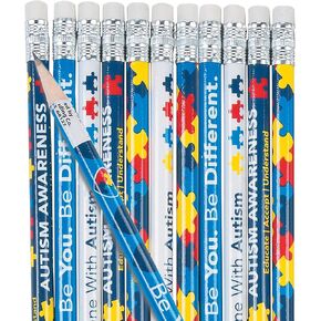 Fun Express Autism Awareness Pencils - 24 Pieces