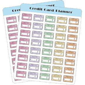 Credit Card Bill Due Stickers Payment Planner Reminder Stickers for Happy Planner,Agenda,Calendars, Budget Planning,scrapbooks