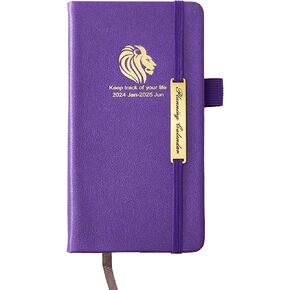 2024-2025 Weekly Planner, Weekly & Monthly Daily - from Jan 2024 - June 2025, A6 (4"x 6") Calendar Academic Year Planner, Hardcover, Pocket,100 GSM Paper - Blue
