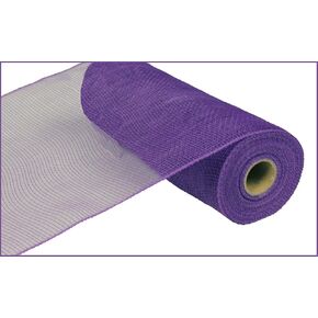 10 Inch x 30 Feet Deco Poly Mesh Ribbon - Purple Non Metallic : RE130223