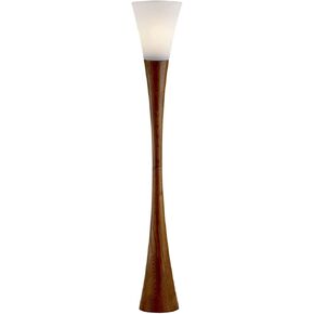 Adesso Home 3201-15 Contemporary Modern One Light Floor Lamp from Espresso Collection in Bronze/Dark Finish, 10.00 inches, Walnut Poplar Wood