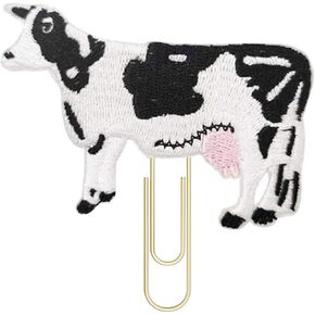 Back to School Gifts, Small Cute Cow Farm Animal Golden Planner Paper Clips, Bookmarks, Wedding Planner Accessories, Paperclip, Office Gifts