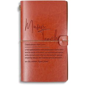 Music Teacher Gift Music Teacher Definition A6 Size Refillable Leather Journal Music Teacher Appreciation Gift Retirement Gift (Music Teacher DefinitionA6)