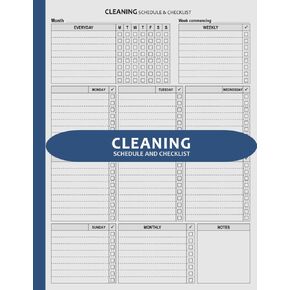 Cleaning Schedule and Checklist (Customizable): Blank Daily Weekly and Monthly House Cleaning Schedule Planner and Organizer | Suitable for Household ... Restaurant, Care Home, etc. - 8.5" x 11"