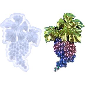 Playing Mold Grape Shape Resin Mould Epoxy Resin Silicone Mold for DIY Wall Living Room Pendant Desktop Decoration Pendant Wall Hanging Wall Stickers Decoration Jewelry in Kuwait
