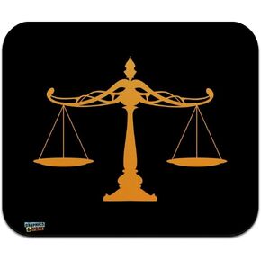 Scales of Justice Legal Lawyer Low Profile Thin Rubber Mouse Pad Mousepad