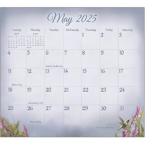 Legacy Songbirds 9 x 8 Premium Paper 2025 Magnetic Calendar Pad