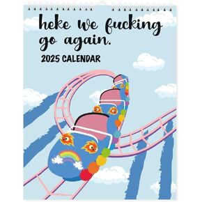 Here We Go Again 2025 Calendar, Here We Go Again Calendar, Fun Hanging Month Hanging Calendar, Match Your Witty Personality, Novelty Planning Wall Calendar Note Pads for Home Office