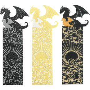 Fourth Wings Acrylic Bookmark Supplies - Fourth Wing Merch Dragon Bookmarks, Set of 3, Book Mark for Reading Men Women, Book Lover Gifts Collection (Style B)