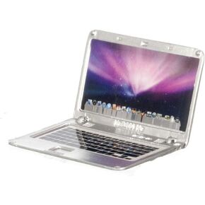Dollhouse Miniature Laptop, silver