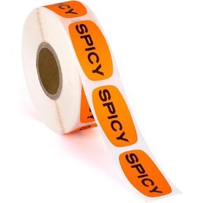 500pcs Spicy Stickers Grocery Store Hot Food Labels 1 Roll by Sutter Signs