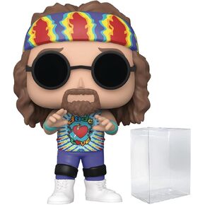 POP WWE: Dude Love Funko Pop! Vinyl Figure (Bundled with Compatible Pop Box Protector Case), Multicolor, 3.75 inches