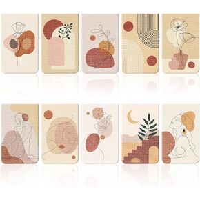 10 Pieces Magnetic Bookmarks for Books, Flower Aesthetic Bookmark Floral Abstract Book Marks Magnet Reading Page Markers Abstract Book Clip Accessories for Women