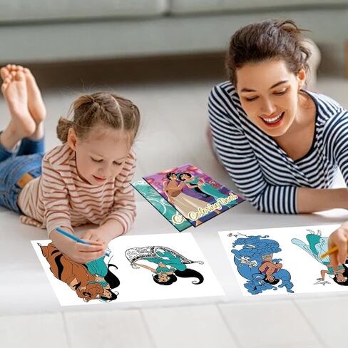 24 قطعة من دفاتر تلوين الأميرة الصغيرة، كتاب رسم الأميرة DIY هدايا الحفلات المدرسية، كتب الأنشطة، مصباح سحري كبير، لوازم تزيين حفلات أعياد الميلاد in Saudi Arabia