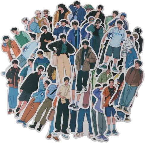 150PCS Fashion Boy Stickers Decorative Stickers People Stickers for Arts and Crafts DIY,Water Bottles,Gift Boxes in Saudi Arabia