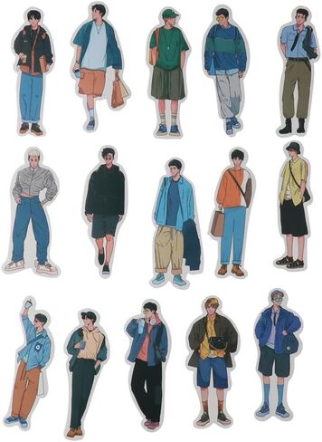 150PCS Fashion Boy Stickers Decorative Stickers People Stickers for Arts and Crafts DIY,Water Bottles,Gift Boxes in Saudi Arabia