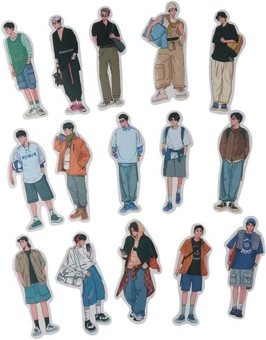 150PCS Fashion Boy Stickers Decorative Stickers People Stickers for Arts and Crafts DIY,Water Bottles,Gift Boxes in Saudi Arabia