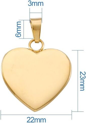 Beadthoven 40pcs Stainless Steel Heart Charms Mixed Polished Metal Heart Blank Stamping Tag Pendants Valentine’s Day Accessories for DIY Necklace Bracelet Charms Gifts in Saudi Arabia