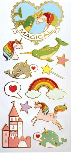 Playhouse Whipped Cream Scented Scratch & Sniff Sticker Sheets - Rainbow Unicorns 1 Pack in Saudi Arabia