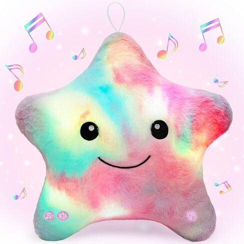 Subao Sensory Toys for Toddlers,14" Toddler Pillow with Light & Music,Plush Star Night Light for Kids Autism Sensory Products,Birthday Xmas Gifts for 3 4 5 6 7 8 9 10 Year Old Boys Girls Colorful in Saudi Arabia
