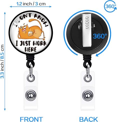 YAZMEEN Nurse Retractable Badge Reel with Alligator Clip Sleep All Day Nurse All Night ID Badge Holder Funny Sloth Badge Funny Badge Reel Gift for Nightshift Paramedics Nurse Doctor Medical Work in Kuwait