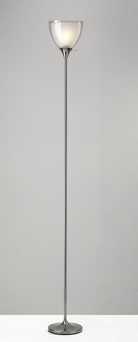 Adesso 3577-22 Vivian Floor Lamp, 60.25 in, 60W Type A Bulb (Not Included), Brushed Steel, 1 in Saudi Arabia
