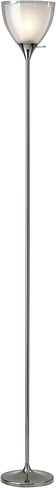 مصباح أرضي Adesso 3577-22 Vivian، 60.25 بوصة، لمبة من النوع A 60 وات (غير متضمنة)، فولاذ مصقول، 1 in Kuwait