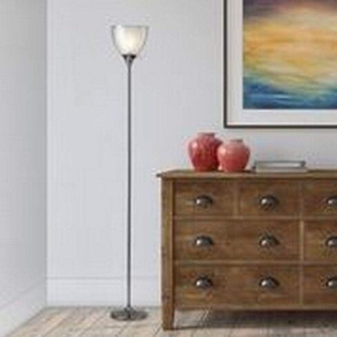 مصباح أرضي Adesso 3577-22 Vivian، 60.25 بوصة، لمبة من النوع A 60 وات (غير متضمنة)، فولاذ مصقول، 1 in Kuwait
