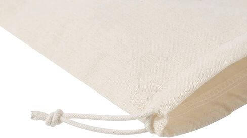 أكياس برباط من القطن بنسبة 100% من PALTERWEAR، جودة قابلة لإعادة الاستخدام مع خيط مزدوج، لهدايا المطبخ - عبوة من 6 قطع (بيج طبيعي، 5 × 7 بوصة) in Saudi Arabia