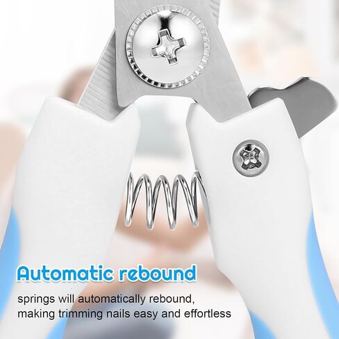 Pet Nail Clippers, Suitable for Both Cats and Dogs, A Half Moon Shaped Alloy Blade and A Rubber Material Handle with A File. Automatic Rebound Handle.Cat and Dog Universal（Blue） in Saudi Arabia