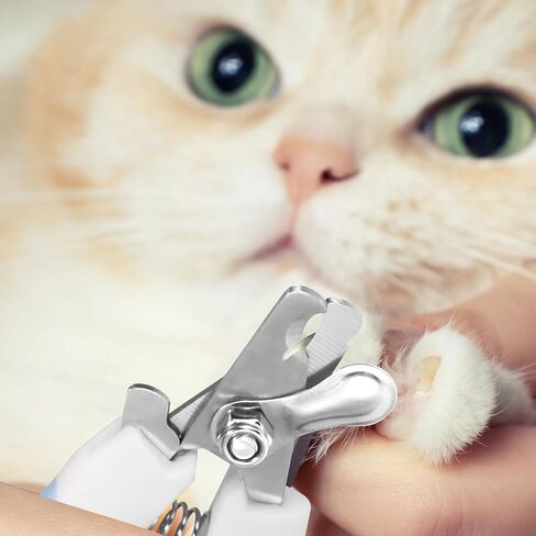 Pet Nail Clippers, Suitable for Both Cats and Dogs, A Half Moon Shaped Alloy Blade and A Rubber Material Handle with A File. Automatic Rebound Handle.Cat and Dog Universal（Blue） in Saudi Arabia
