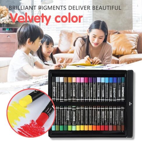 Oil Pastels 12/24/36 Assorted Colors, Pastels Caryon for Kids Can Be Washed Off By Water Drawing Pen Art Set Kit Round Shape Oil Pastel Crayon Stick(36) in Saudi Arabia