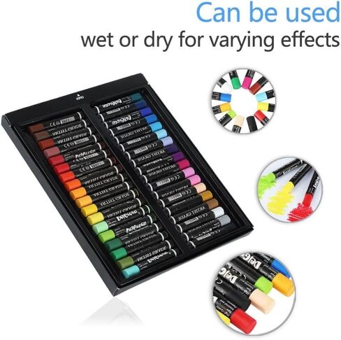 Oil Pastels 12/24/36 Assorted Colors, Pastels Caryon for Kids Can Be Washed Off By Water Drawing Pen Art Set Kit Round Shape Oil Pastel Crayon Stick(36) in Saudi Arabia