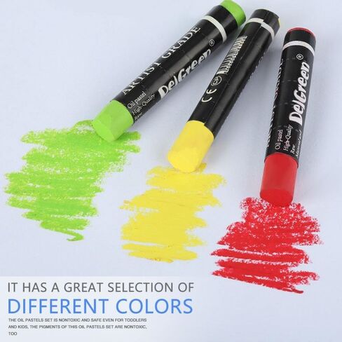Oil Pastels 12/24/36 Assorted Colors, Pastels Caryon for Kids Can Be Washed Off By Water Drawing Pen Art Set Kit Round Shape Oil Pastel Crayon Stick(36) in Saudi Arabia