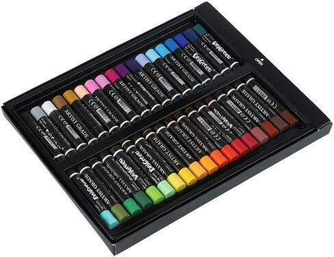 Oil Pastels 12/24/36 Assorted Colors, Pastels Caryon for Kids Can Be Washed Off By Water Drawing Pen Art Set Kit Round Shape Oil Pastel Crayon Stick(36) in Saudi Arabia