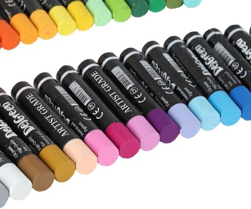 Oil Pastels 12/24/36 Assorted Colors, Pastels Caryon for Kids Can Be Washed Off By Water Drawing Pen Art Set Kit Round Shape Oil Pastel Crayon Stick(36) in Saudi Arabia