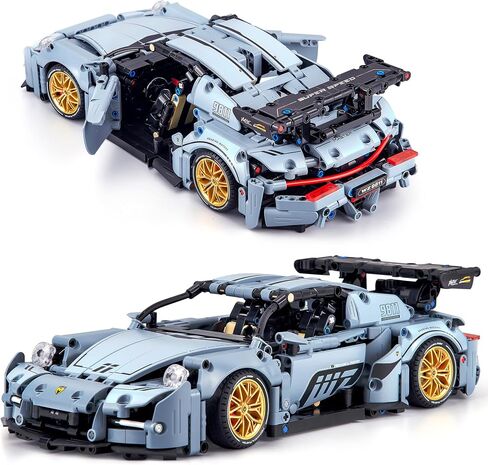 Racing Car Building Kit for Adults,1:14 MOC Super Sports Car Building Blocks Construction Sets, Buildable Supercar Model for Kids Gift Giving or Collection(1466pcs) in Saudi Arabia