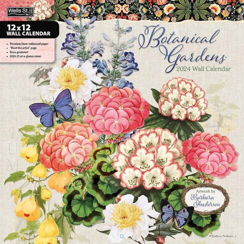 تقويم حائط WSBL Botanical Garden 2024 مقاس 12X12 (24997001729) in Kuwait