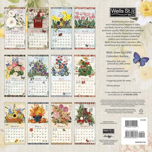 تقويم حائط WSBL Botanical Garden 2024 مقاس 12X12 (24997001729) in Kuwait